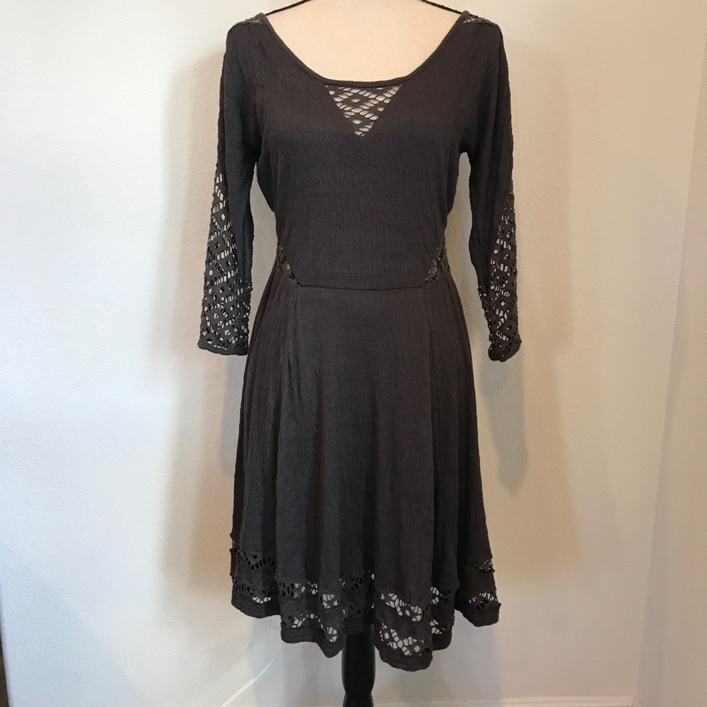 Free People Dress Exposed Crochet Sides s